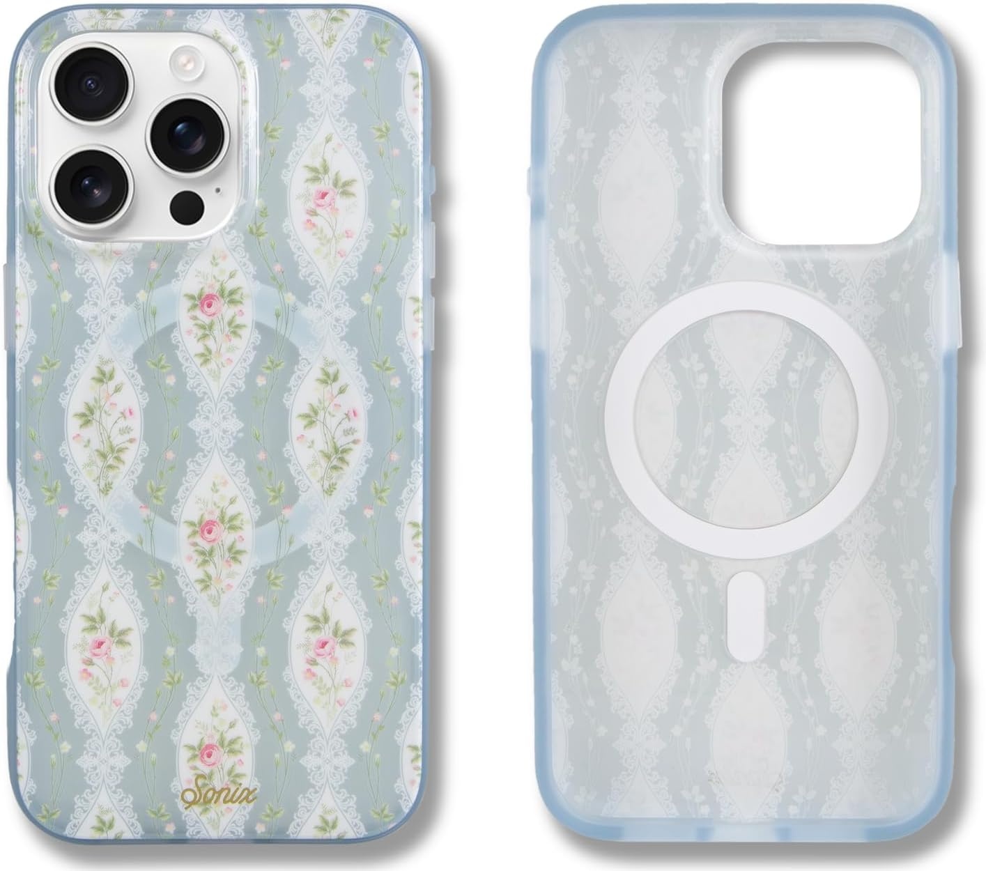 image:imageSonix Case for iPhone 16 Pro Max  Compatible with MagSafe  10ft Drop Tested  Gloss Pink RoseCottagecore