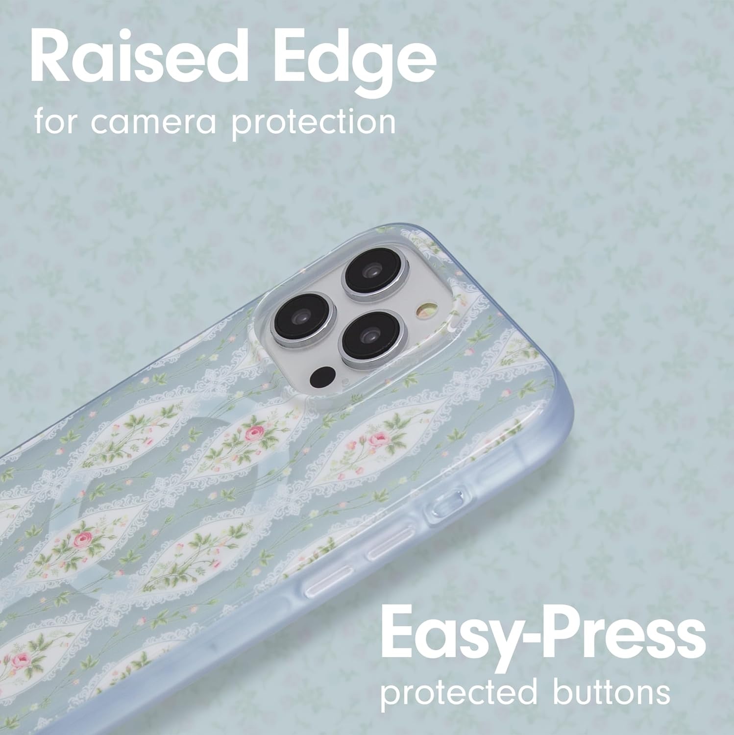 image:imageSonix Case for iPhone 16 Pro Max  Compatible with MagSafe  10ft Drop Tested  Gloss Pink RoseCottagecore