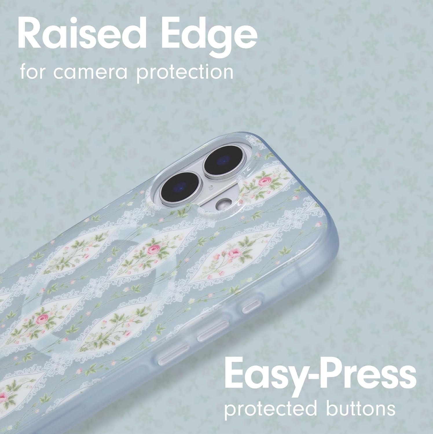 image:imageSonix Case for iPhone 16 Pro Max  Compatible with MagSafe  10ft Drop Tested  Gloss Pink RoseCottagecore