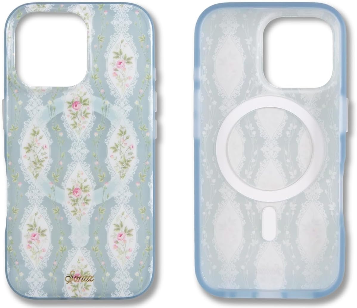image:imageSonix Case for iPhone 16 Pro Max  Compatible with MagSafe  10ft Drop Tested  Gloss Pink RoseCottagecore