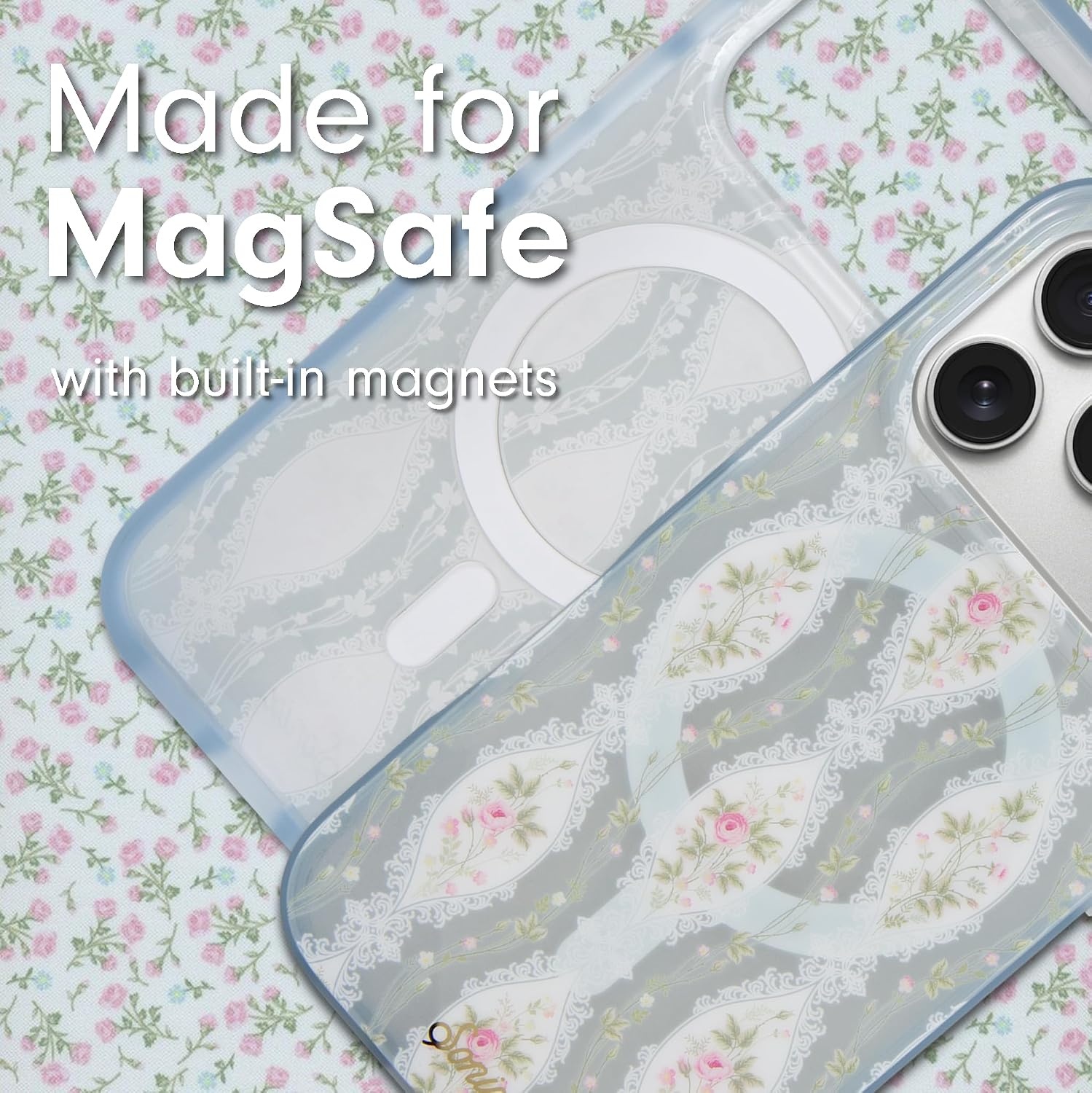 image:imageSonix Case for iPhone 17 Pro Max  Compatible with MagSafe  10ft Drop Tested  Hello Kitty GridCottage Core Blue