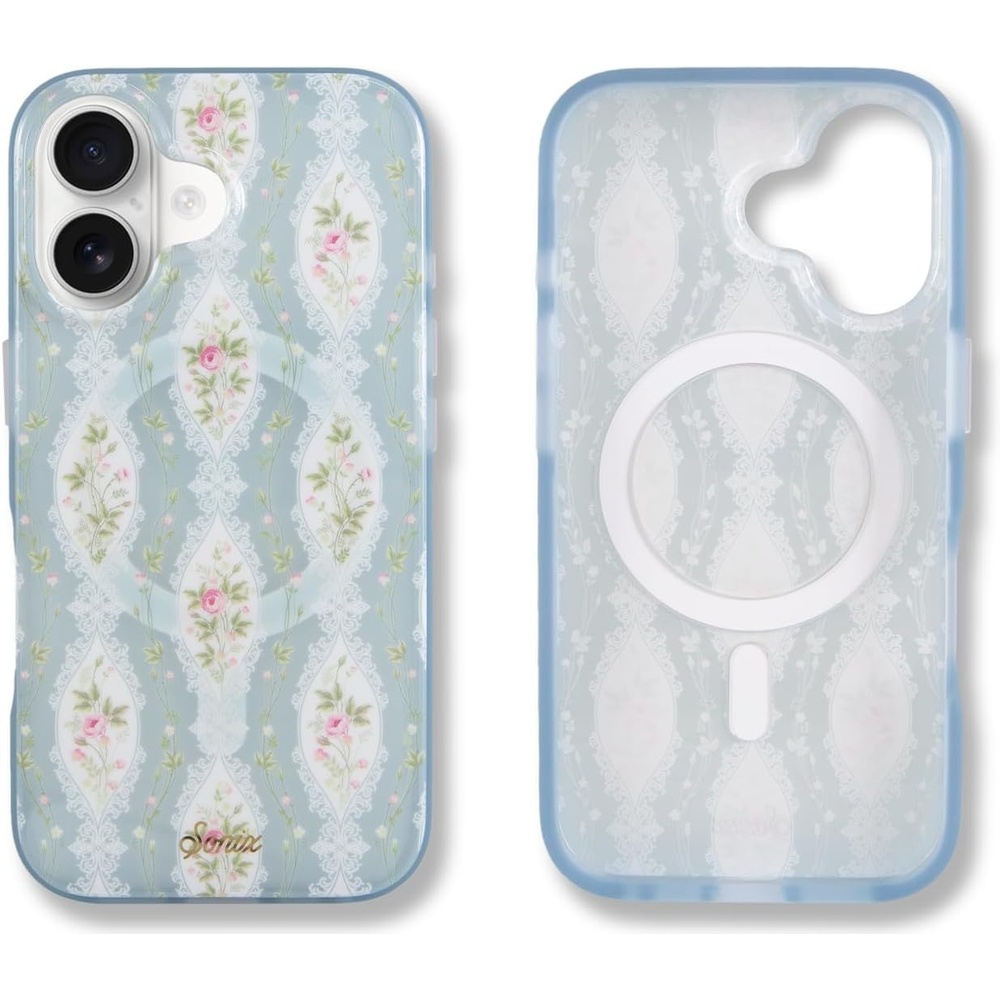 image:imageSonix Case for iPhone 16 Pro Max  Compatible with MagSafe  10ft Drop Tested  Gloss Pink RoseCottagecore