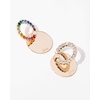 image:imageSonix Embellished Crystal Rhinestone Phone Ring Silver ClearGoldRainbow