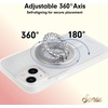 image:imageSonix Magnetic Phone Grip and Phone Ring Holder  Compatible with MagSafe  Rotatable Kickstand and Phone Holder for iPhone 16 15 14 13 12 Series  GoldClear RhinestoneSilver  Clear Rhinestone