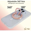 image:imageSonix Magnetic Phone Grip and Phone Ring Holder  Compatible with MagSafe  Rotatable Kickstand and Phone Holder for iPhone 16 15 14 13 12 Series  GoldClear RhinestoneRose Gold  Multi Rhinestone
