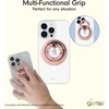 image:imageSonix Magnetic Phone Grip and Phone Ring Holder  Compatible with MagSafe  Rotatable Kickstand and Phone Holder for iPhone 16 15 14 13 12 Series  GoldClear RhinestoneRose Gold  Multi Rhinestone