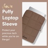 image:imageSonix Puffy Laptop Sleeve Case amp Tablet Sleeve  Compatible with 1314 Inch Laptops and iPad Pro  Quilted Pillow Puffer Computer Bag Cover  13  14 Inch  MochaMocha