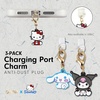 image:imageSonix x Sanrio Dust Plugs  USB C  Lightning Compatible  Sanrio Silicone Character Charging Port Charms 3 Pack  Hello Kitty Cinnamoroll KuromiClearColorless