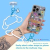 image:imageSonix x Sanrio Phone Bangle Bracelet Silicone Character Wristlet  Detachable Key Ring Bracelet with Tether TabCinnamoroll