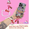 image:imageSonix x Sanrio Phone Bangle Bracelet Silicone Character Wristlet  Detachable Key Ring Bracelet with Tether TabHello Kitty