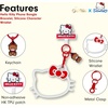 image:imageSonix x Sanrio Phone Bangle Bracelet Silicone Character Wristlet  Detachable Key Ring Bracelet with Tether TabHello Kitty