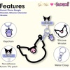 image:imageSonix x Sanrio Phone Bangle Bracelet Silicone Character Wristlet  Detachable Key Ring Bracelet with Tether TabKuromi