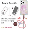 image:imageSonix x Sanrio Phone Bangle Bracelet Silicone Character Wristlet  Detachable Key Ring Bracelet with Tether TabMy Melody