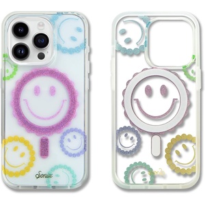 image:imageSonix Case for iPhone 16 Pro  Compatible with MagSafe  10ft Drop Tested  Jelly PinkGlitter Smiley