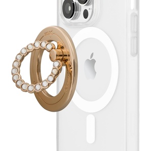 image:imageSonix Magnetic Phone Grip and Phone Ring Holder  Compatible with MagSafe  Rotatable Kickstand and Phone Holder for iPhone 16 15 14 13 12 Series  GoldClear RhinestoneGold  Clear Rhinestone