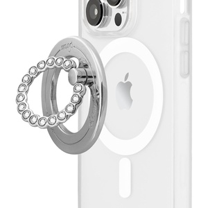 image:imageSonix Magnetic Phone Grip and Phone Ring Holder  Compatible with MagSafe  Rotatable Kickstand and Phone Holder for iPhone 16 15 14 13 12 Series  GoldClear RhinestoneSilver  Clear Rhinestone