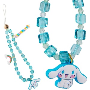 image:imageSonix x Sanrio Beaded Phone Charm  Beaded Wristlet Universal Phone Strap and Detachable Cell Phone Lanyard with Silicone Charms  Hello KittyCinnamoroll