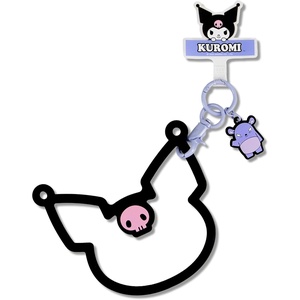 image:imageSonix x Sanrio Phone Bangle Bracelet Silicone Character Wristlet  Detachable Key Ring Bracelet with Tether TabKuromi
