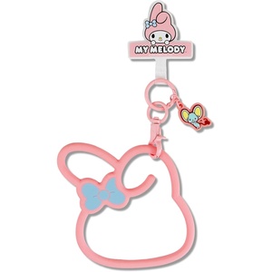 image:imageSonix x Sanrio Phone Bangle Bracelet Silicone Character Wristlet  Detachable Key Ring Bracelet with Tether TabMy Melody
