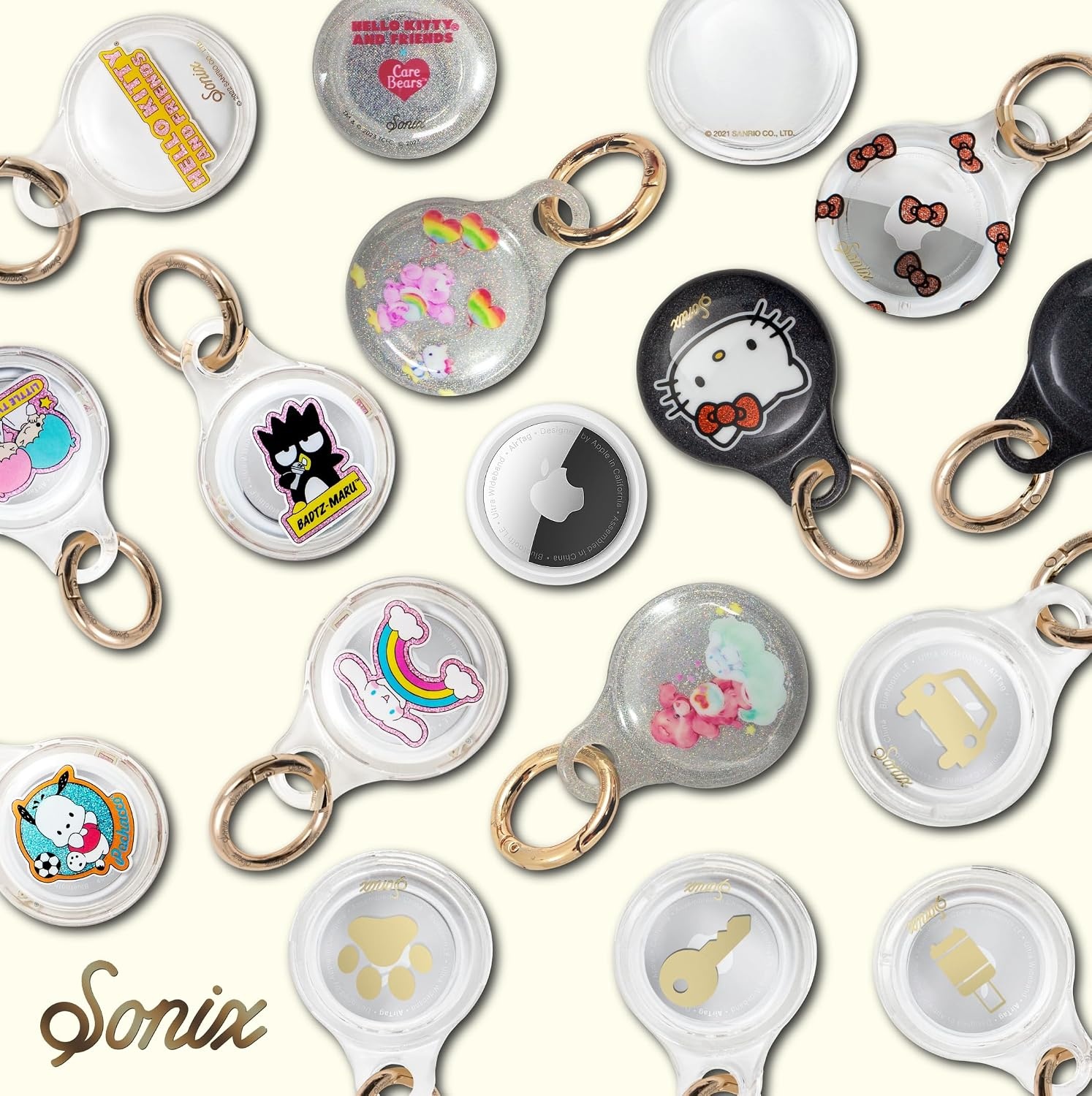 image:imageSonix Cases for Apple AirTags with Keychain Terrazzo Confetti 2PackCB  HK  Friends