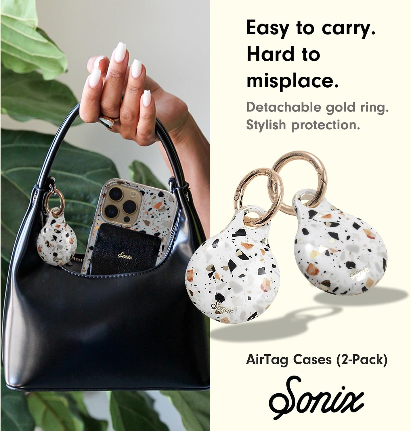 image:imageSonix Cases for Apple AirTags with Keychain Terrazzo Confetti 2PackTerrazzo Confetti