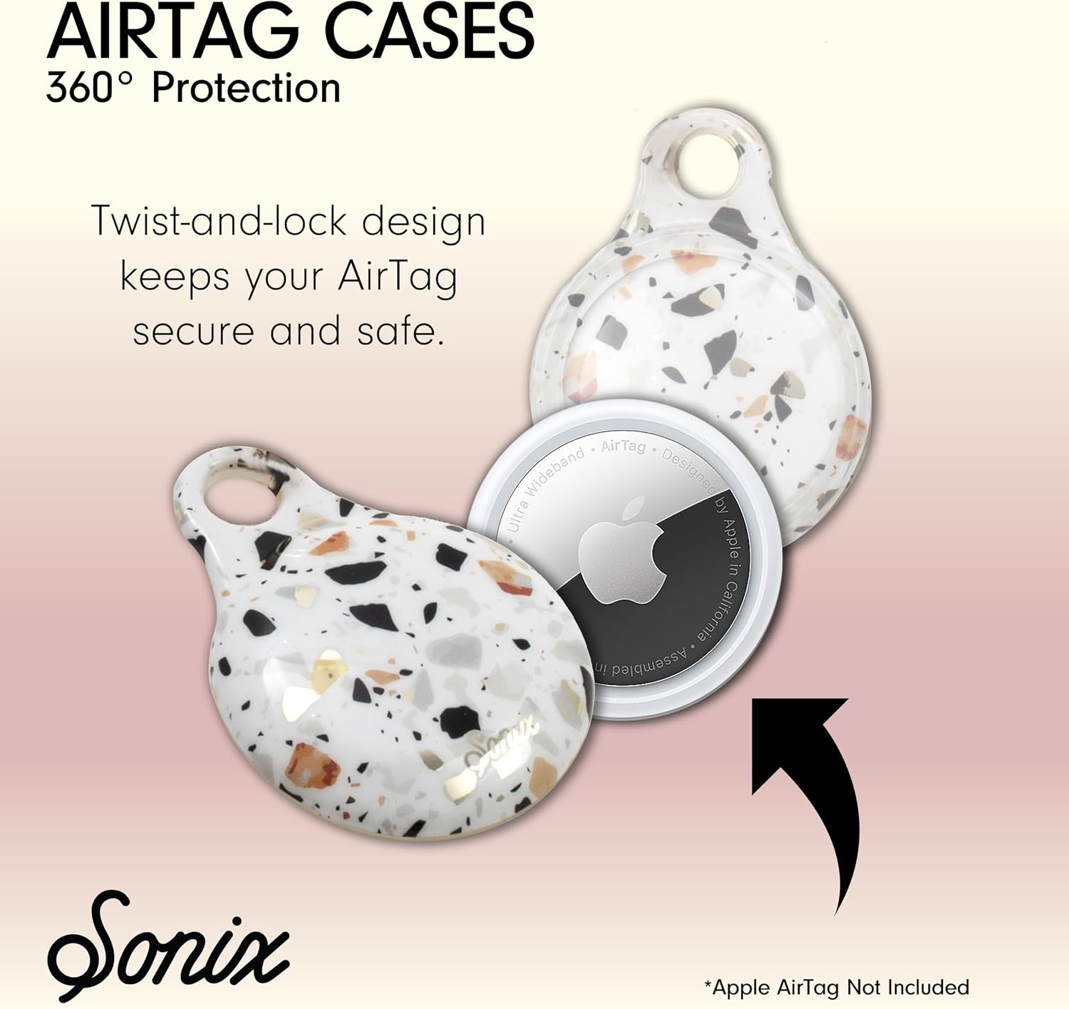 image:imageSonix Cases for Apple AirTags with Keychain Terrazzo Confetti 2PackTerrazzo Confetti