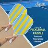image:imageSonix  Pickleball Paddles Set of 2  USAPA Approved  Fiberglass Surface Honeycomb Core  Mixed 2Pack PaddlesStripe BlueYellow