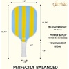 image:imageSonix  Pickleball Paddles Set of 2  USAPA Approved  Fiberglass Surface Honeycomb Core  Mixed 2Pack PaddlesStripe BlueYellow