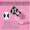 image:imageSonix  Sport Watch Band for Apple Watch  Sweatband Style Watch Band for Sports Workouts ActivitiesBaby Pink Stripe