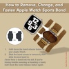 image:imageSonix  Sport Watch Band for Apple Watch  Sweatband Style Watch Band for Sports Workouts ActivitiesCocoa Stripe