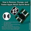 image:imageSonix  Sport Watch Band for Apple Watch  Sweatband Style Watch Band for Sports Workouts ActivitiesGreenWhite Stripe