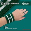 image:imageSonix  Sport Watch Band for Apple Watch  Sweatband Style Watch Band for Sports Workouts ActivitiesGreenWhite Stripe