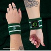 image:imageSonix  Sport Watch Band for Apple Watch  Sweatband Style Watch Band for Sports Workouts ActivitiesGreenWhite Stripe