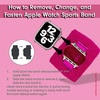 image:imageSonix  Sport Watch Band for Apple Watch  Sweatband Style Watch Band for Sports Workouts ActivitiesHot Pink