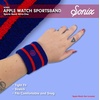 image:imageSonix  Sport Watch Band for Apple Watch  Sweatband Style Watch Band for Sports Workouts ActivitiesRedBlue Stripe