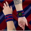 image:imageSonix  Sport Watch Band for Apple Watch  Sweatband Style Watch Band for Sports Workouts ActivitiesRedBlue Stripe