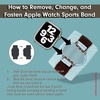 image:imageSonix  Sport Watch Band for Apple Watch  Sweatband Style Watch Band for Sports Workouts ActivitiesSky Blue Stripe