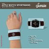 image:imageSonix  Sport Watch Band for Apple Watch  Sweatband Style Watch Band for Sports Workouts ActivitiesSky Blue Stripe