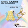 image:imageSonix Keychain Case Compatible with Apple AirTag  Protective AirTag Cover Keychain Charm  100 Sour Embroidered Lemon Charm  LemonFunshine Bear