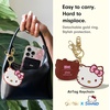 image:imageSonix Keychain Case Compatible with Apple AirTag  Protective AirTag Cover Keychain Charm  100 Sour Embroidered Lemon Charm  LemonHello Kitty Light Pink