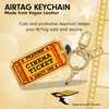 image:imageSonix Keychain Case Compatible with Apple AirTag  Protective AirTag Cover Keychain Charm  100 Sour Embroidered Lemon Charm  LemonMovie Ticket