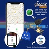 image:imageSonix Keychain Case Compatible with Apple AirTag  Protective AirTag Cover Keychain Charm  100 Sour Embroidered Lemon Charm  LemonPacman Classic  Blue
