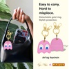 image:imageSonix Keychain Case Compatible with Apple AirTag  Protective AirTag Cover Keychain Charm  100 Sour Embroidered Lemon Charm  LemonPacman Classic  Pinky