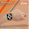 image:imageSonix Knit Watch Band Compatible with Apple Watch  Stretch Ribbed Knit Stylish Sporty  41mm40mm38mm Series 987654321SE  LilacOrange