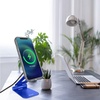 image:imageSonix Magnetic Adjustable Cell Phone Desk Stand Pedestal Compatible with Apple MagSafe GraphitePacific Blue