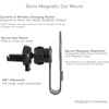 image:imageSonix Magnetic Car Mount Wireless Charging Station USBC Hands Free Cell Phone Holder and Charger with Secure Vent Clip Graphite