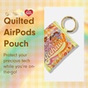 image:imageSonix Quilted Earbud Pouch  Premium Cotton Bag Charm for AirPods Keychain Storage Case Cover with Carabiner Ring  Red MonchhichiCare Bears Cowbears