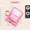 image:imageSonix Quilted Earbud Pouch  Premium Cotton Bag Charm for AirPods Keychain Storage Case Cover with Carabiner Ring  Red MonchhichiCogimyun
