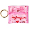 image:imageSonix Quilted Earbud Pouch  Premium Cotton Bag Charm for AirPods Keychain Storage Case Cover with Carabiner Ring  Red MonchhichiCogimyun