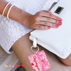 image:imageSonix Quilted Earbud Pouch  Premium Cotton Bag Charm for AirPods Keychain Storage Case Cover with Carabiner Ring  Red MonchhichiCogimyun